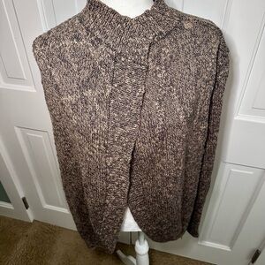 CAbi Women's Brown and Black Knit Sweater